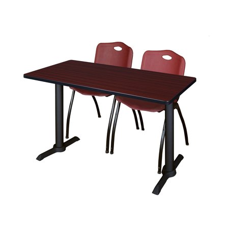 CAIN Rectangle Tables > Training Tables > Cain Training Table & Chair Sets, 48 X 24 X 29, Mahogany MTRCT4824MH47BY